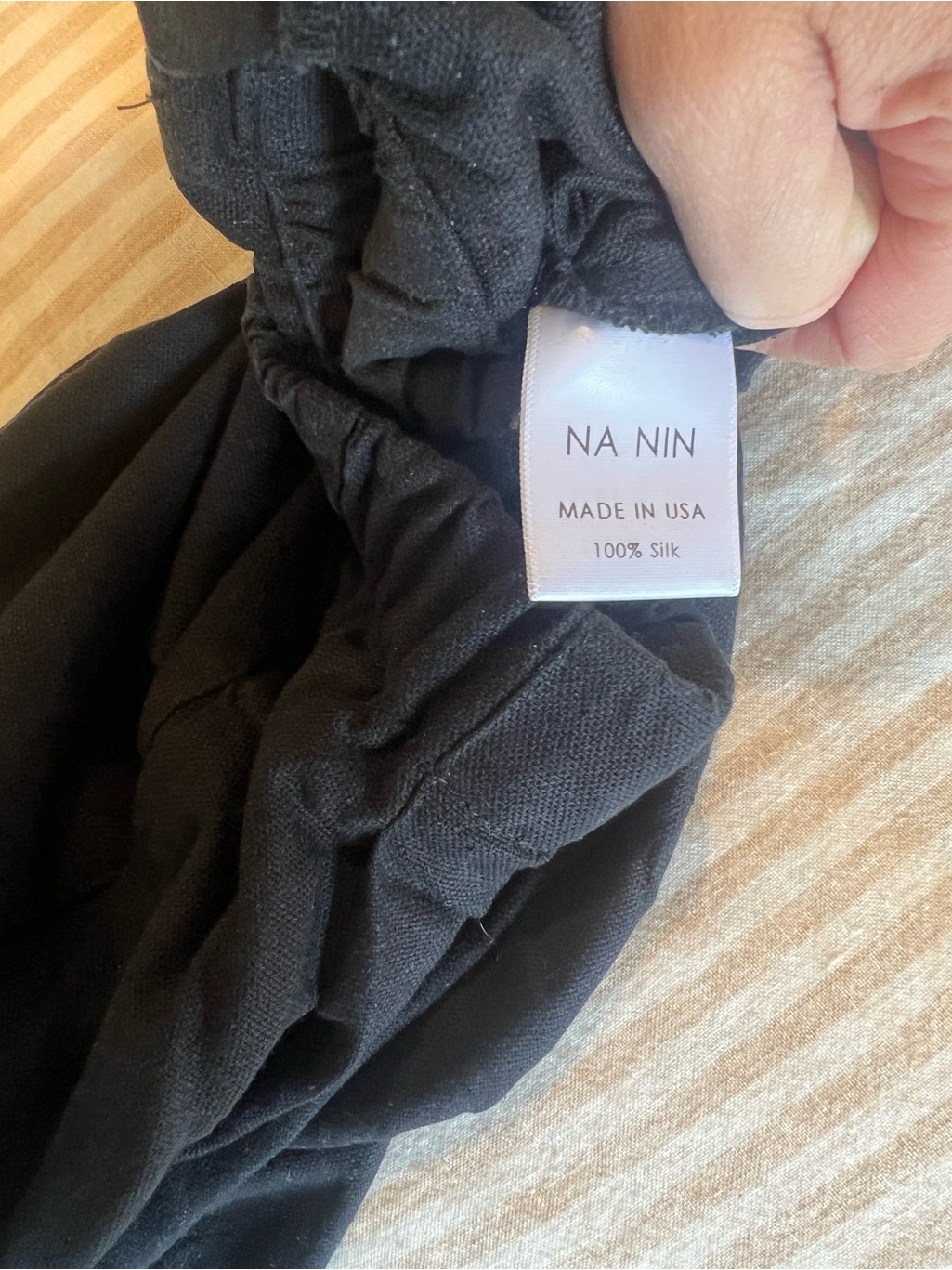 Na Nin Lena Silk Canvas Pants, Black, Xs — image 4 of 4